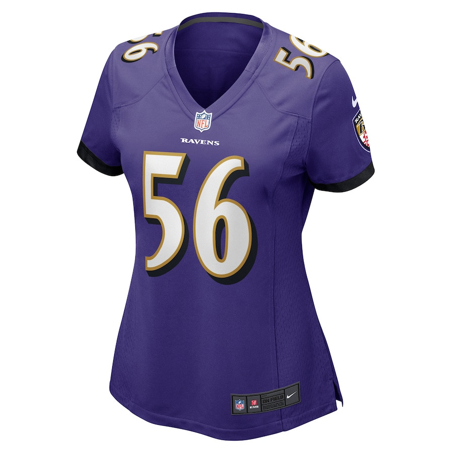 Alternative view of Deion Jennings 56 Baltimore Ravens Women's Game Jersey - Purple JS7439 nicesnker