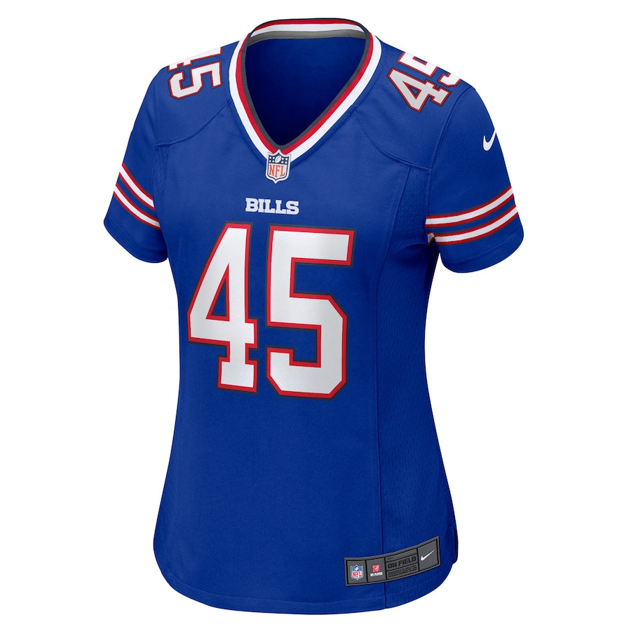 Alternative view of Deion Jones 45 Buffalo Bills Women's Game Jersey - Royal JS7116 nicesnker