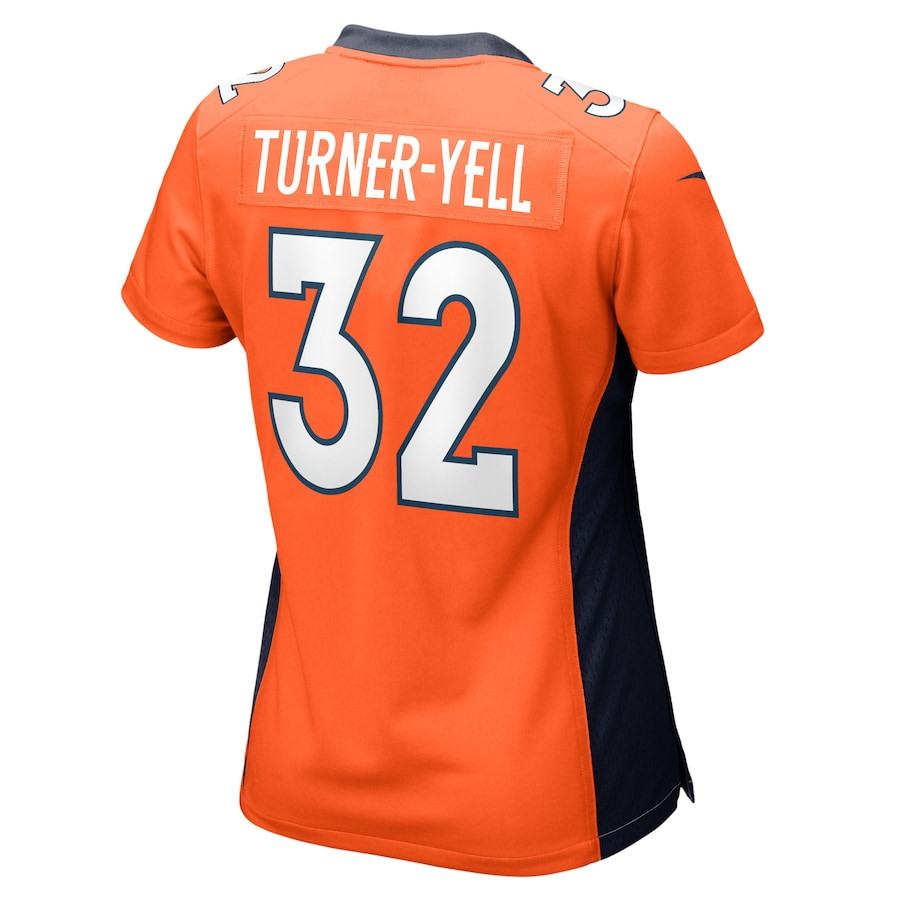 Delarrin Turner-Yell 32 Denver Broncos Women Game Jersey - Orange JS3597 nicesnker - Image 3