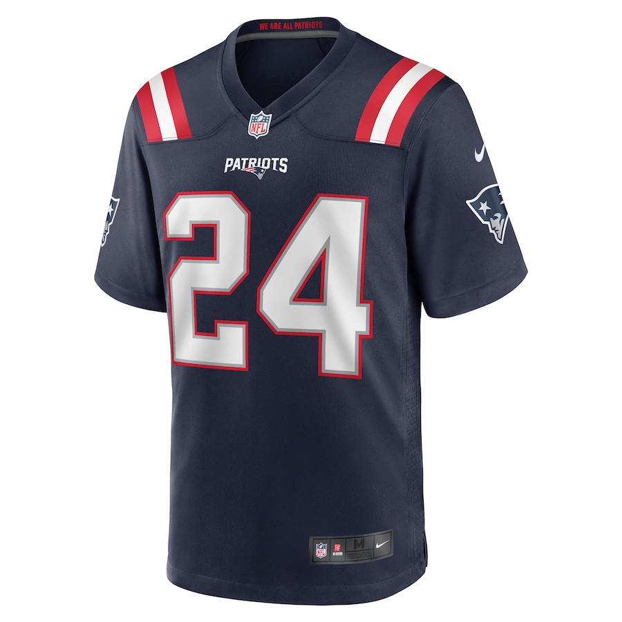 Alternative view of Dell Pettus 24 New England Patriots Game Men Jersey - Navy JS6828 nicesnker