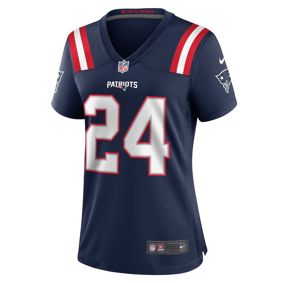 Alternative view of Dell Pettus 24 New England Patriots Women's Game Jersey - Navy JS8064 nicesnker