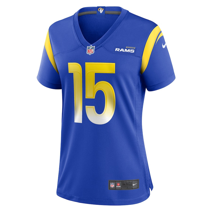 Alternative view of Demarcus Robinson 15 Los Angeles Rams Women's Game Jersey - Royal JS6693 nicesnker