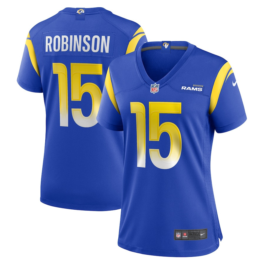 Demarcus Robinson 15 Los Angeles Rams Women's Game Jersey - Royal JS6693 nicesnker