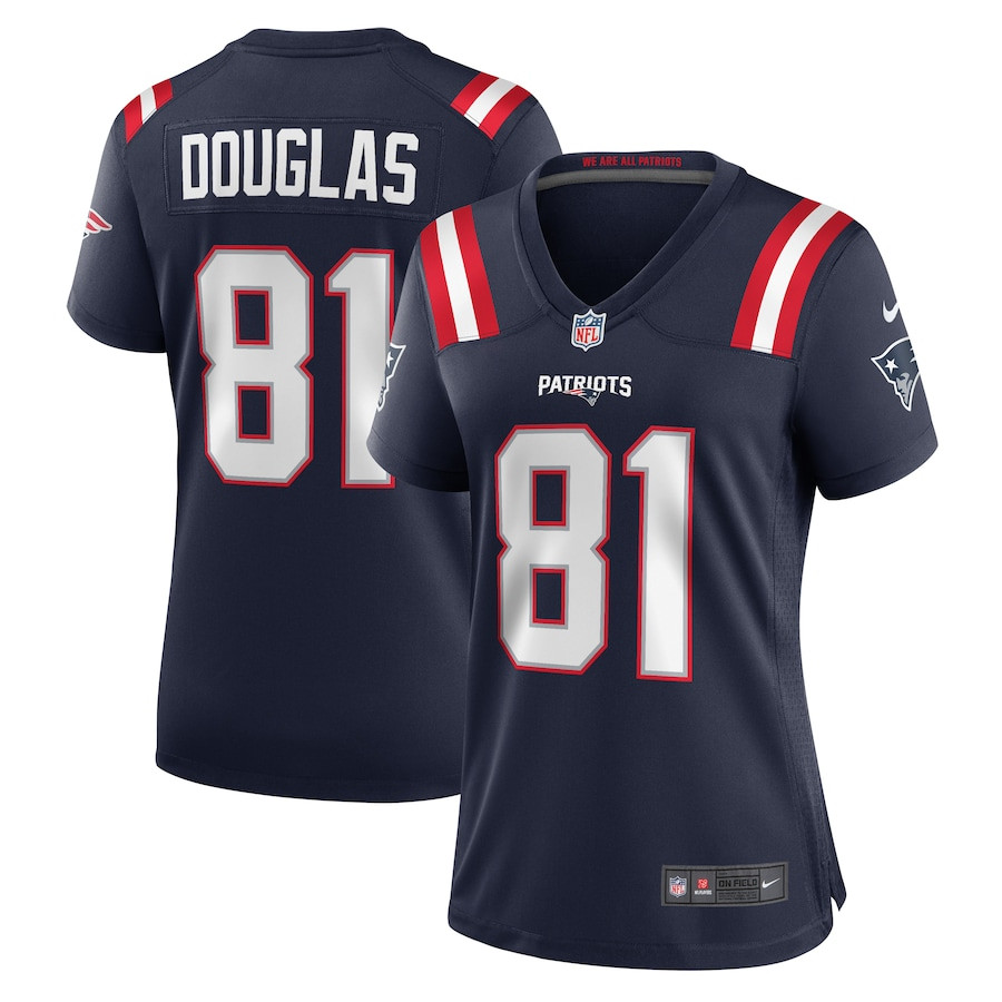 Demario Douglas 81 New England Patriots Game Women Jersey - Navy JS1477 nicesnker