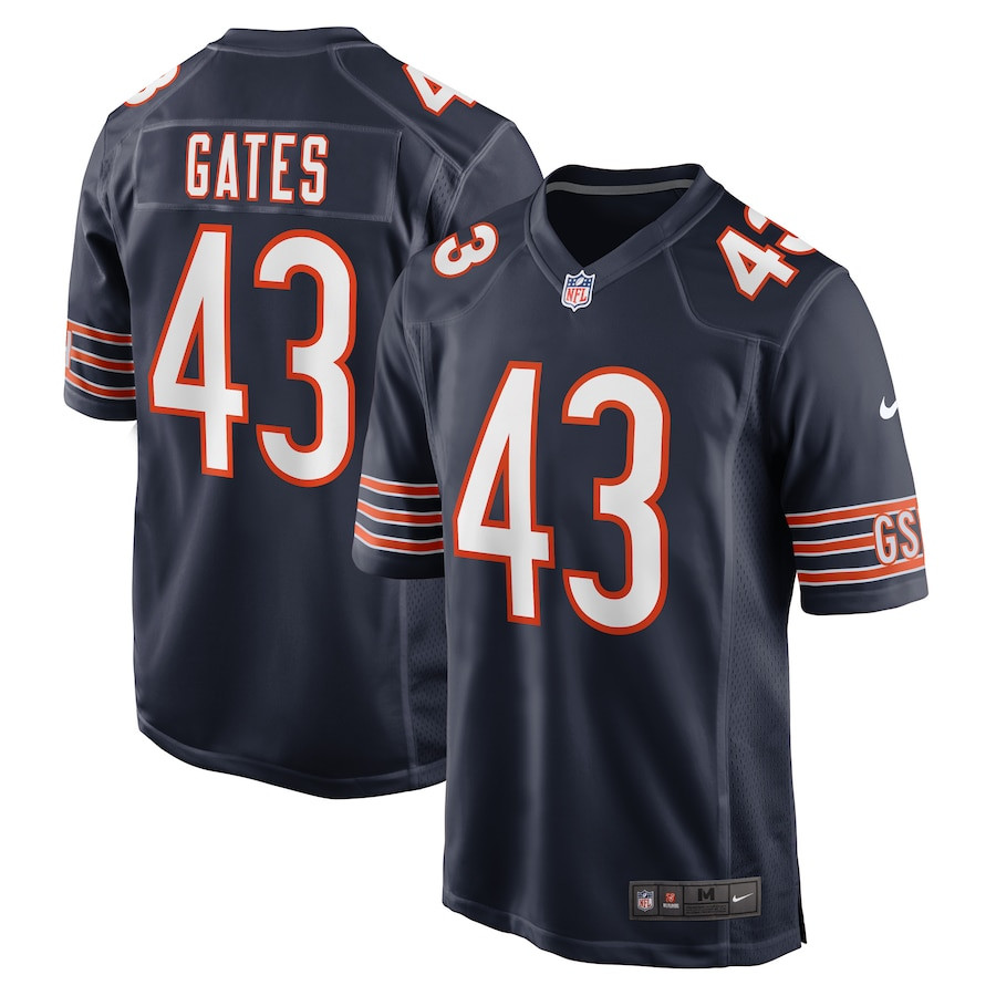 DeMarquis Gates 43 Chicago Bears Game Men Jersey - Navy JS5496 nicesnker