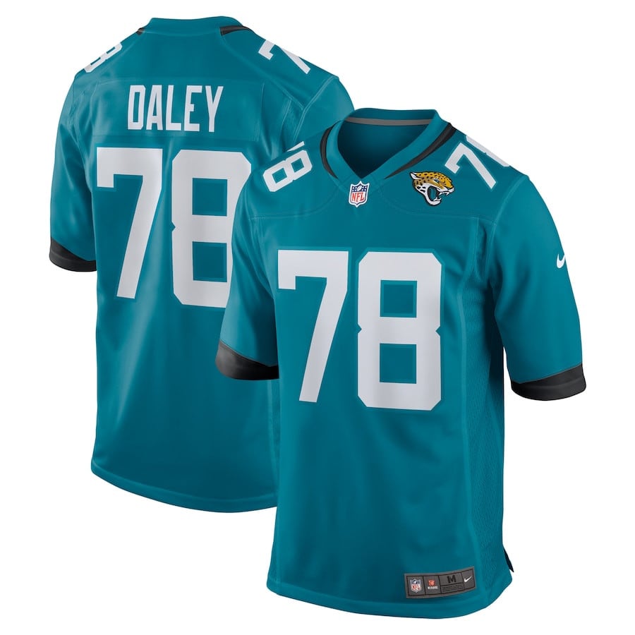 Dennis Daley 78 Jacksonville Jaguars Team Game Men Jersey - Teal JS5605 nicesnker