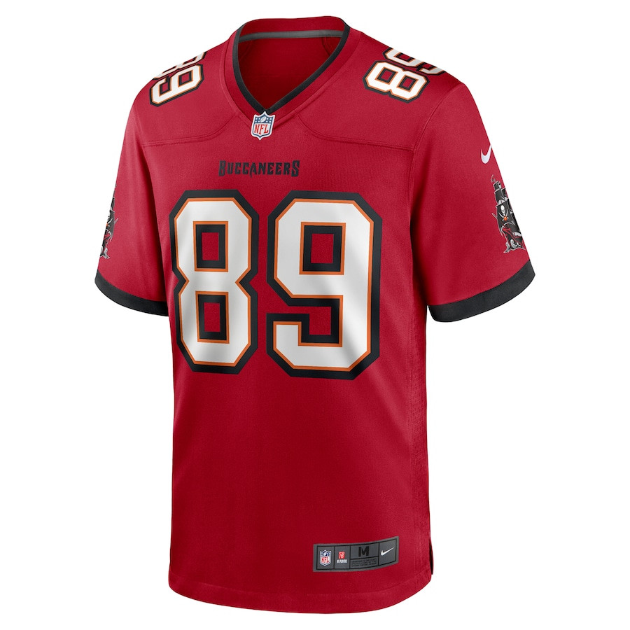 Alternative view of Dennis Houston 89 Tampa Bay Buccaneers Game Men Jersey - Red JS5518 nicesnker