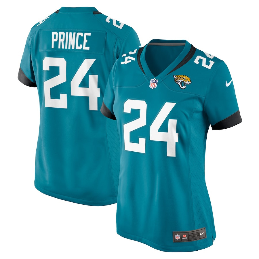 De??ntre Prince 24 Jacksonville Jaguars Women's Game Jersey - Teal JS7263 nicesnker