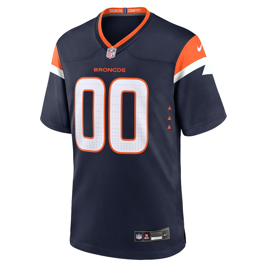 Alternative view of Denver Broncos Alternate Custom Game Men Jersey - Navy JS6392 nicesnker