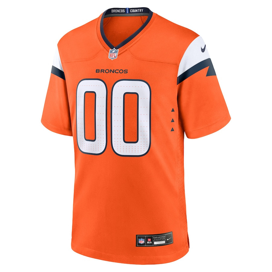 Alternative view of Denver Broncos Custom Game Men Jersey - Orange JS7071 nicesnker