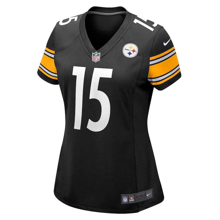 Alternative view of Denzel Mims 15 Pittsburgh Steelers Game Women Jersey - Black JS3973 nicesnker
