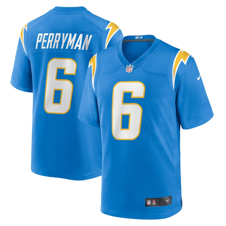 Denzel Perryman 6 Los Angeles Chargers Player Game Men Jersey - Powder Blue JS4824 nicesnker