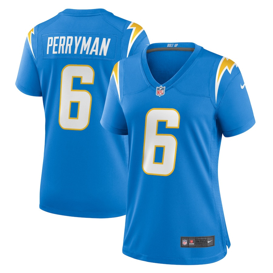 Denzel Perryman 6 Los Angeles Chargers Women's Game Jersey - Powder Blue JS3904 nicesnker