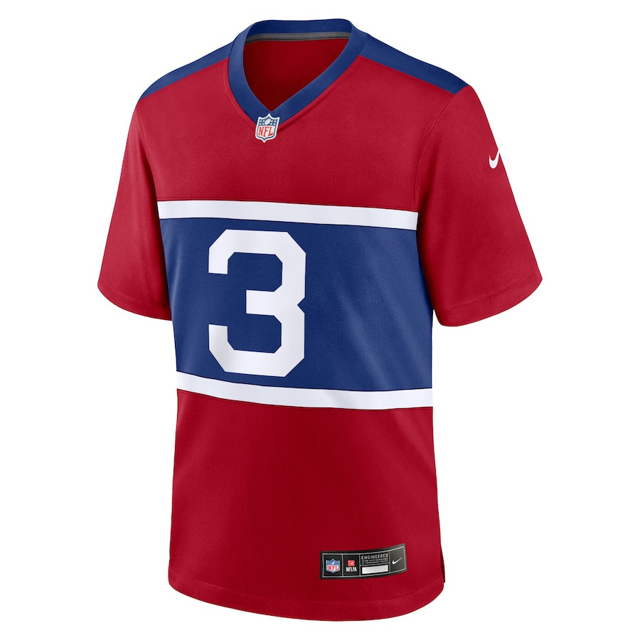 Alternative view of Deonte Banks 3 New York Giants Alternate Player Game YOUTH Jersey - Century Red JS3155 nicesnker