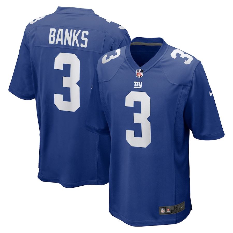 Deonte Banks 3 New York Giants Game Men Jersey - Royal JS7551 nicesnker