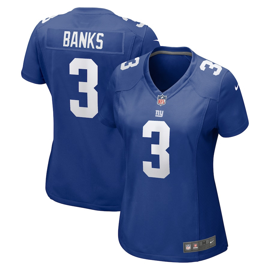 Deonte Banks 3 New York Giants Women Game Jersey - Royal JS8436 nicesnker