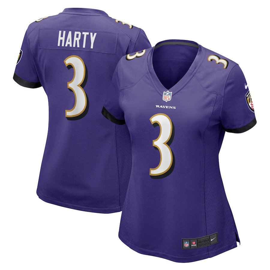 Deonte Harty 3 Baltimore Ravens Women's Game Jersey - Purple JS2156 nicesnker