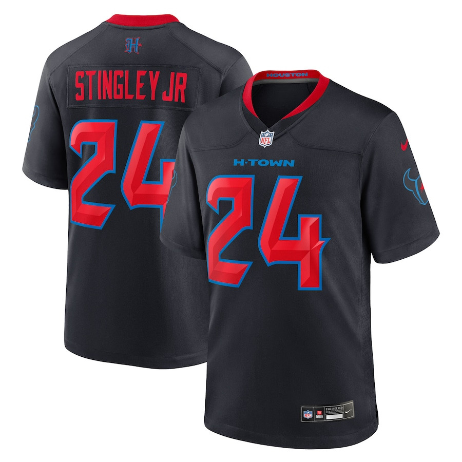Derek Stingley Jr. 24 Houston Texans 2nd Alternate Game Jersey - Men, Navy JS4181 nicesnker