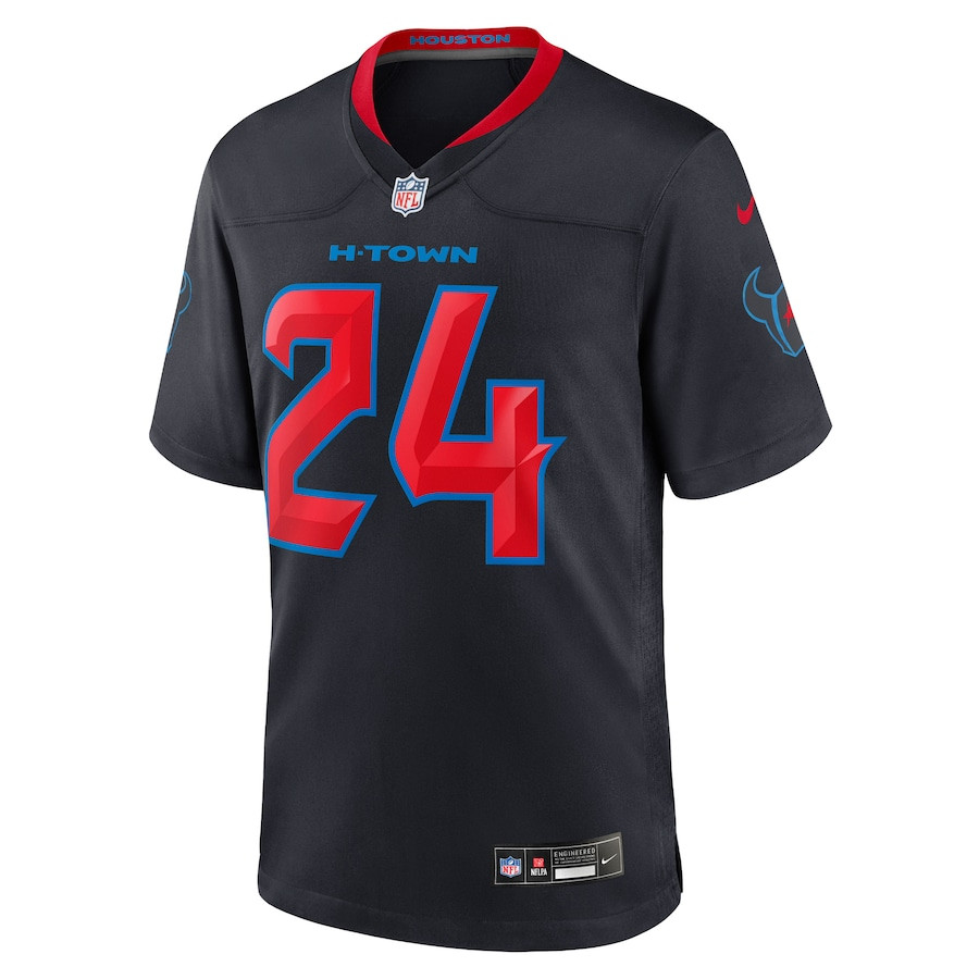 Alternative view of Derek Stingley Jr. 24 Houston Texans 2nd Alternate Game Jersey - Men, Navy JS4181 nicesnker