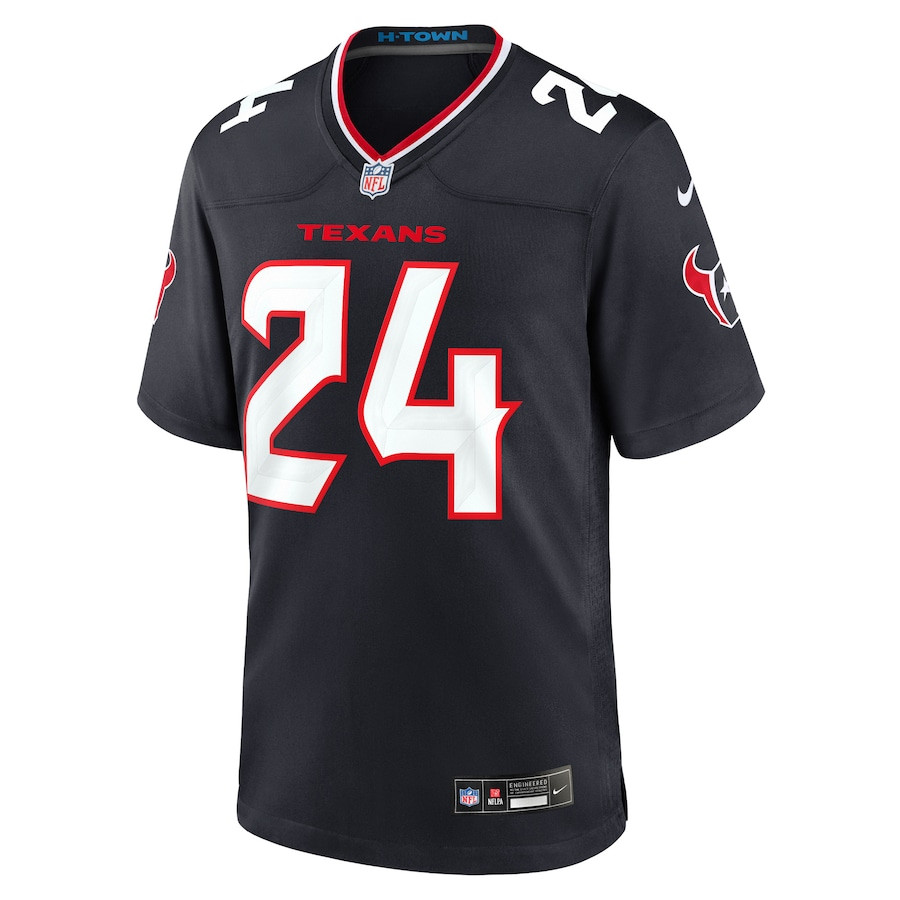 Alternative view of Derek Stingley Jr. 24 Houston Texans Game Jersey - Men, Navy JS3188 nicesnker