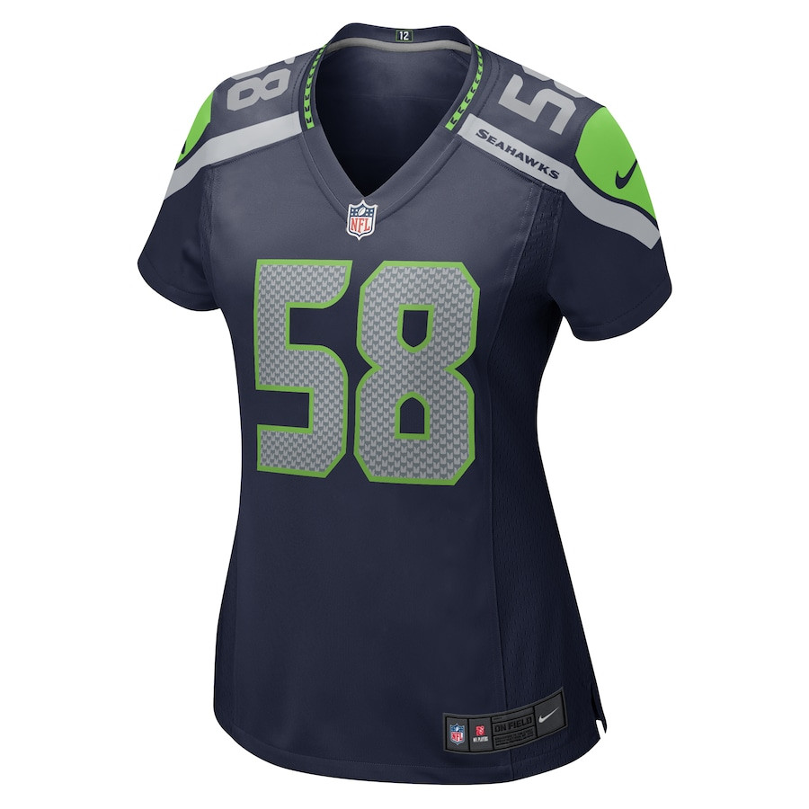 Alternative view of Derick Hall 58 Seattle Seahawks Women Game Jersey - College Navy JS6093 nicesnker