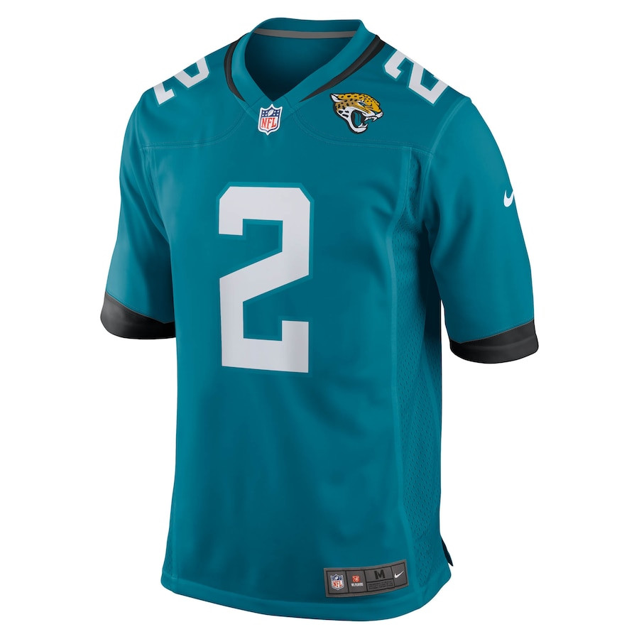 Alternative view of D'Ernest Johnson 2 Jacksonville Jaguars Team Game Men Jersey - Teal JS7705 nicesnker