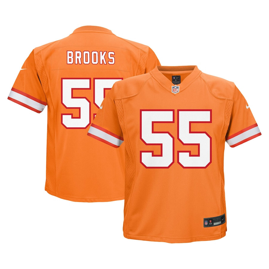Derrick Brooks 55 Tampa Bay Buccaneers Retired YOUTH Game Jersey - Orange JS6157 nicesnker