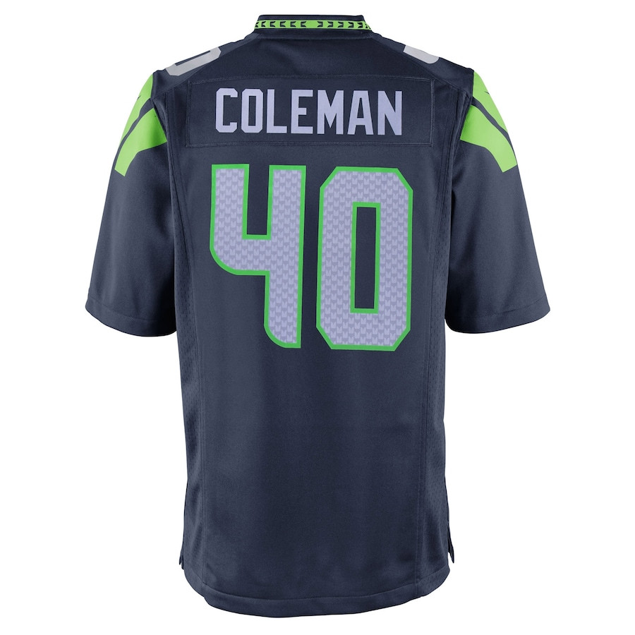 Derrick Coleman 40 Seattle Seahawks YOUTH Team Color Game Jersey - College Navy JS6147 nicesnker - Image 3