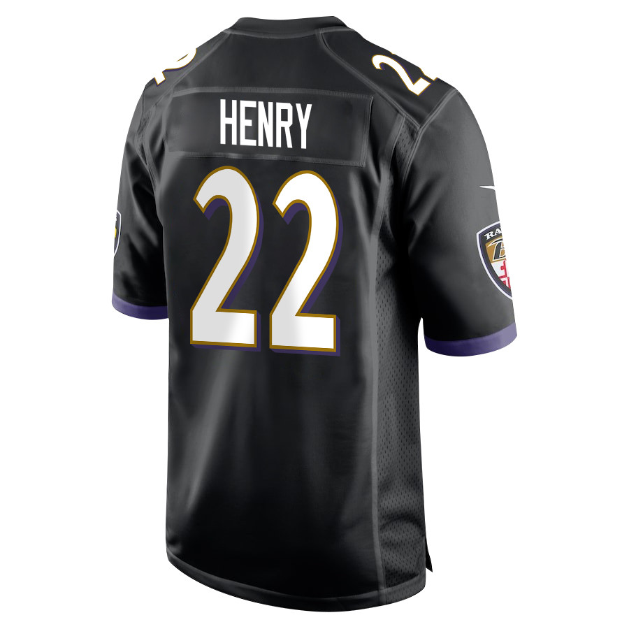 Derrick Henry 22 Baltimore Ravens Game Men Jersey - Black JS3637 nicesnker - Image 3