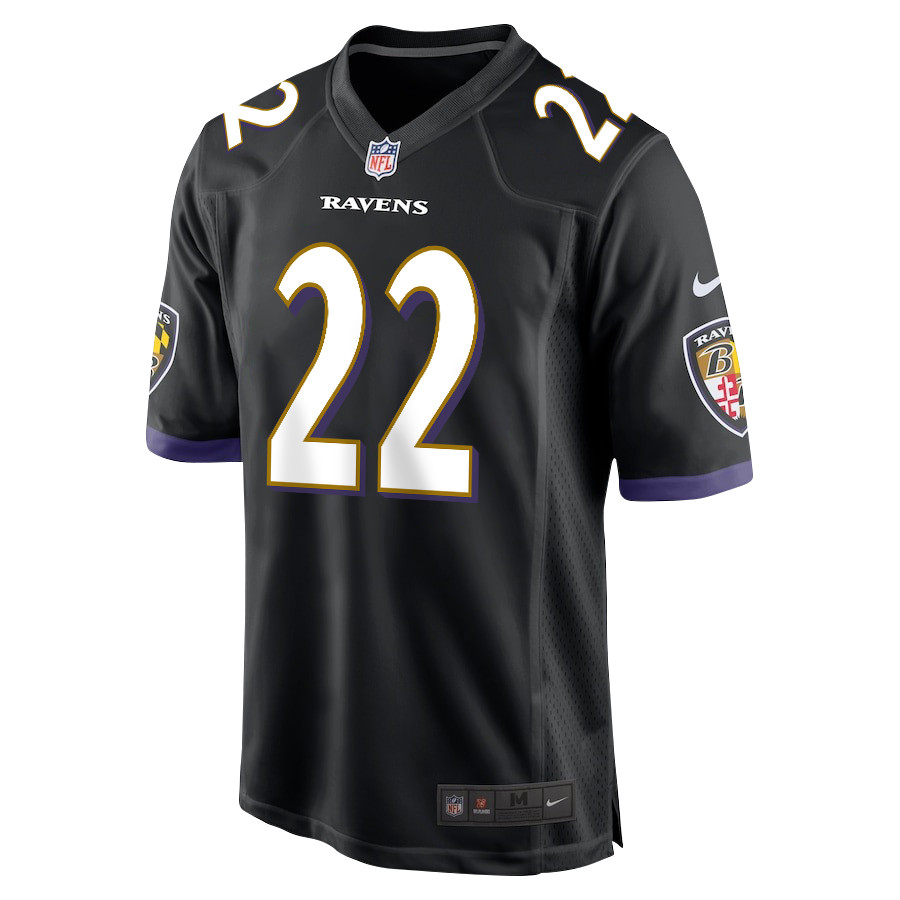 Alternative view of Derrick Henry 22 Baltimore Ravens Game Men Jersey - Black JS3637 nicesnker
