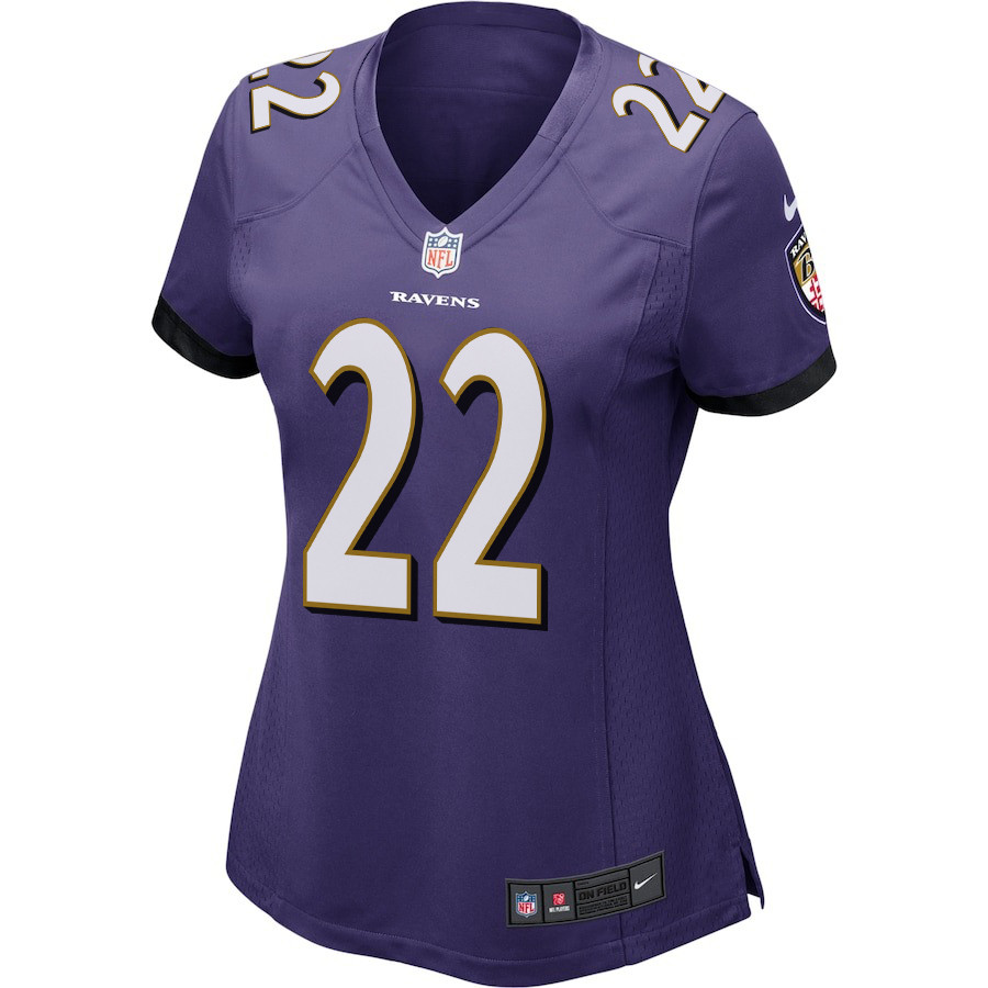 Alternative view of Derrick Henry 22 Baltimore Ravens Game Women Jersey - Purple JS7272 nicesnker