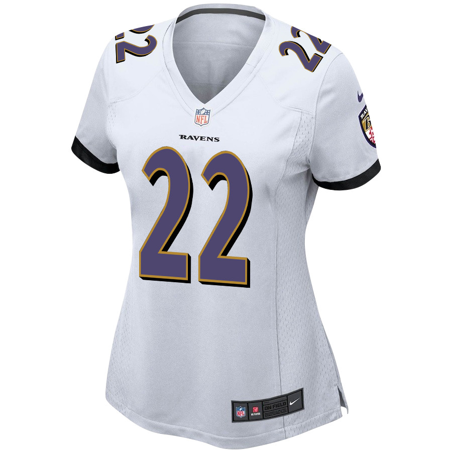 Alternative view of Derrick Henry 22 Baltimore Ravens Game Women Jersey - White JS1398 nicesnker
