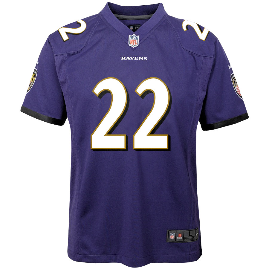 Alternative view of Derrick Henry 22 Baltimore Ravens Game YOUTH Jersey - Purple JS4322 nicesnker