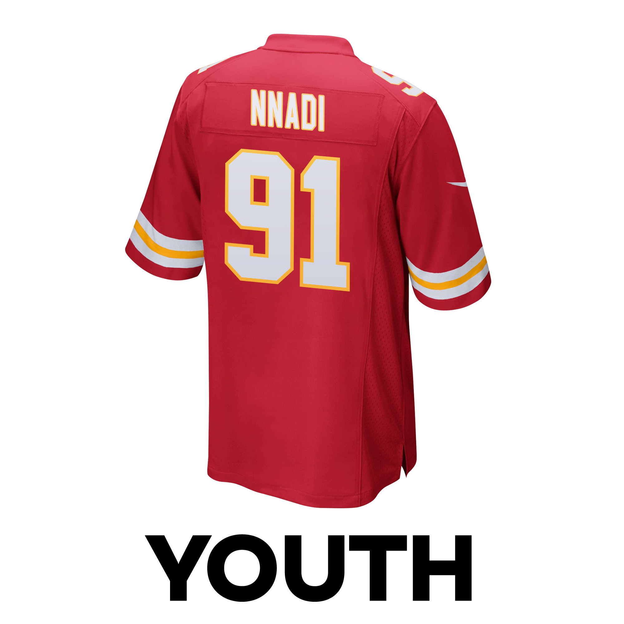 Derrick Nnadi 91 Kansas City Chiefs Super Bowl LVIII Champions 4X Game YOUTH Jersey - Red JS5897 nicesnker - Image 3