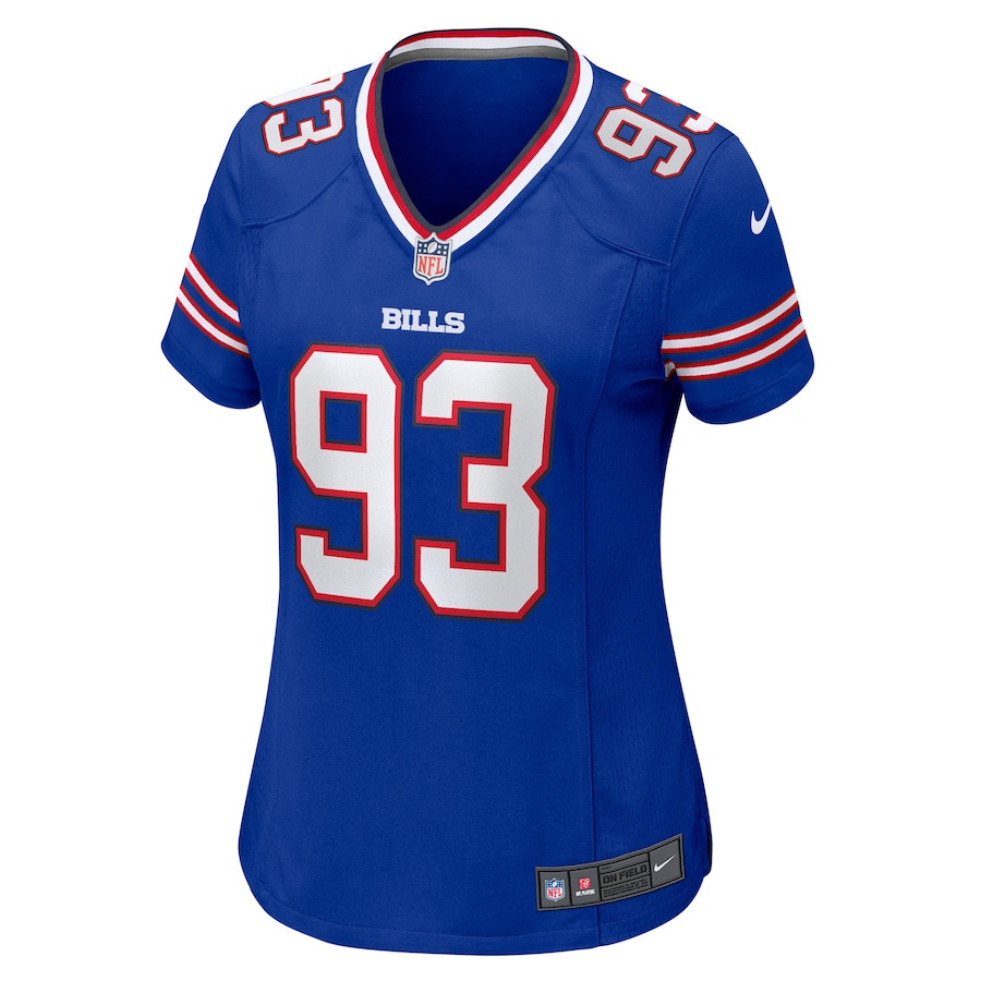 Alternative view of DeShawn Williams 93 Buffalo Bills Women's Game Jersey - Royal JS2574 nicesnker