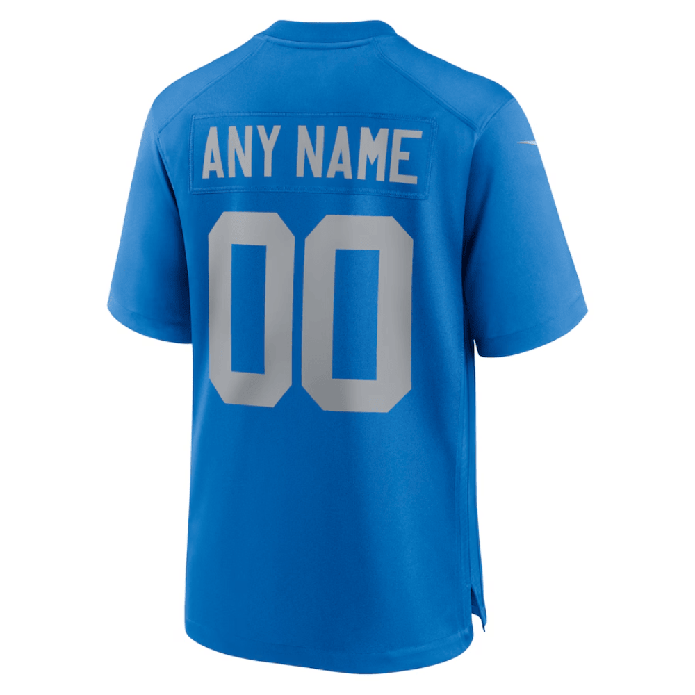 Detroit Lions Super Bowl LIX Patch Alternate Game Men Custom Jersey - Blue JS8878 nicesnker - Image 3