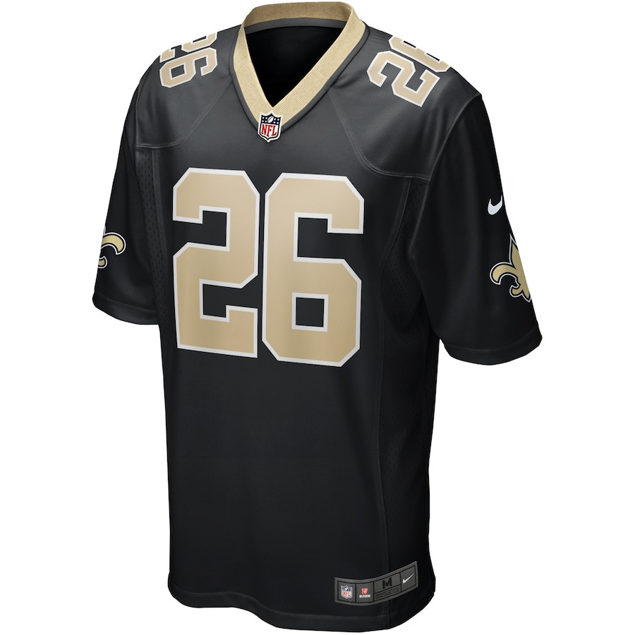 Alternative view of Deuce McAllister 26 New Orleans Saints Men Game Retired Jersey - Black JS9241 nicesnker