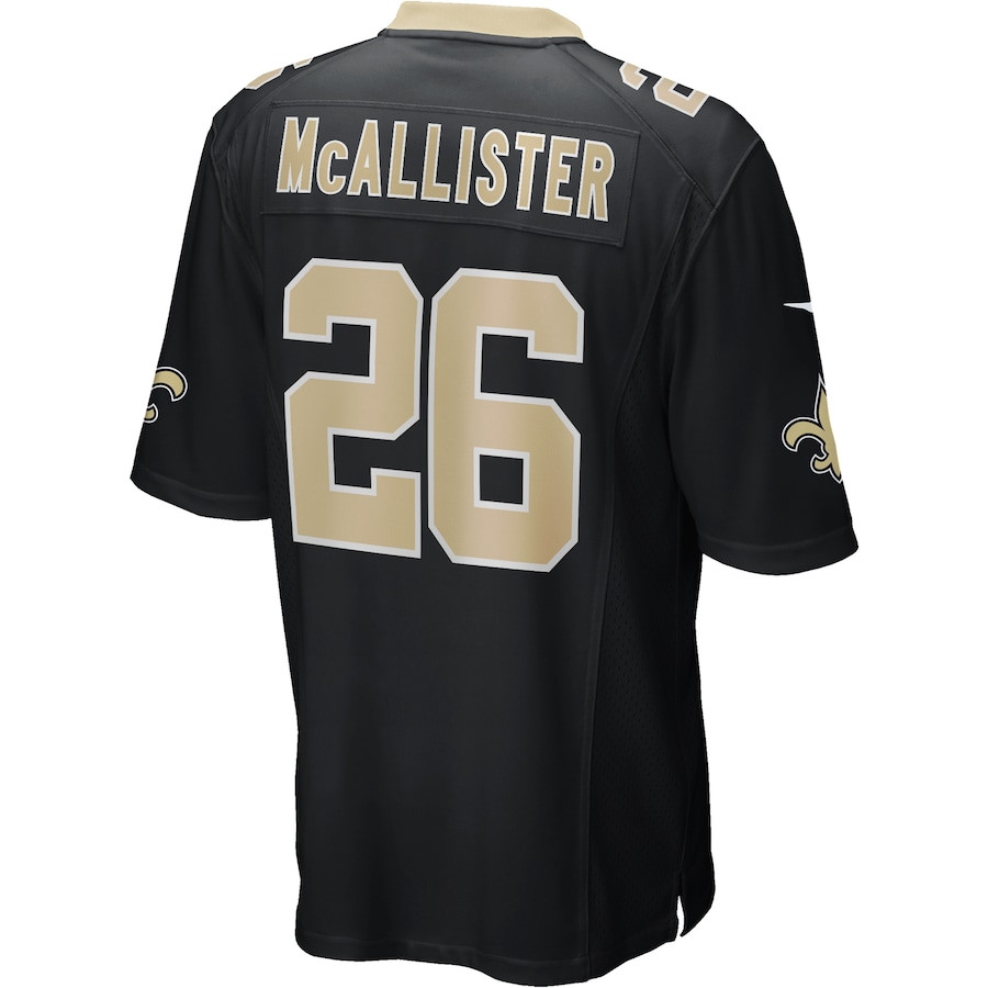 Deuce McAllister 26 New Orleans Saints Men Game Retired Jersey - Black JS9241 nicesnker - Image 3
