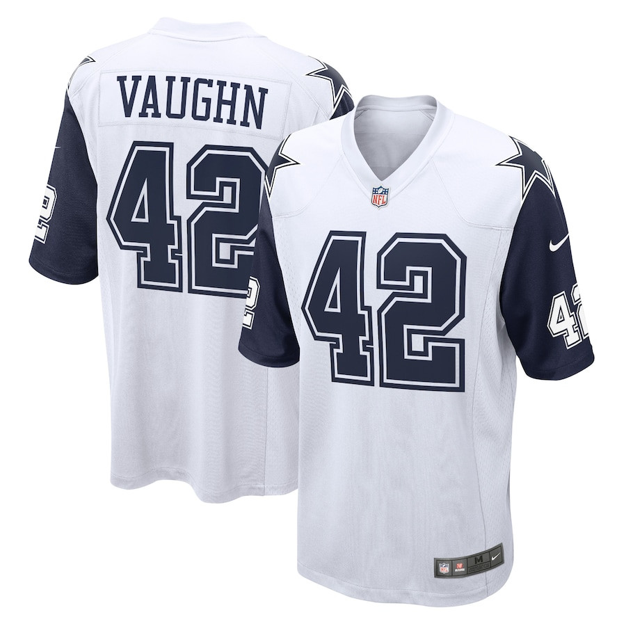 Deuce Vaughn 42 Dallas Cowboys Alternate Game Men Jersey - White JS3062 nicesnker