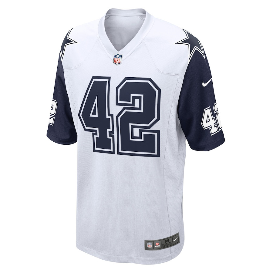 Alternative view of Deuce Vaughn 42 Dallas Cowboys Alternate Game Men Jersey - White JS3062 nicesnker