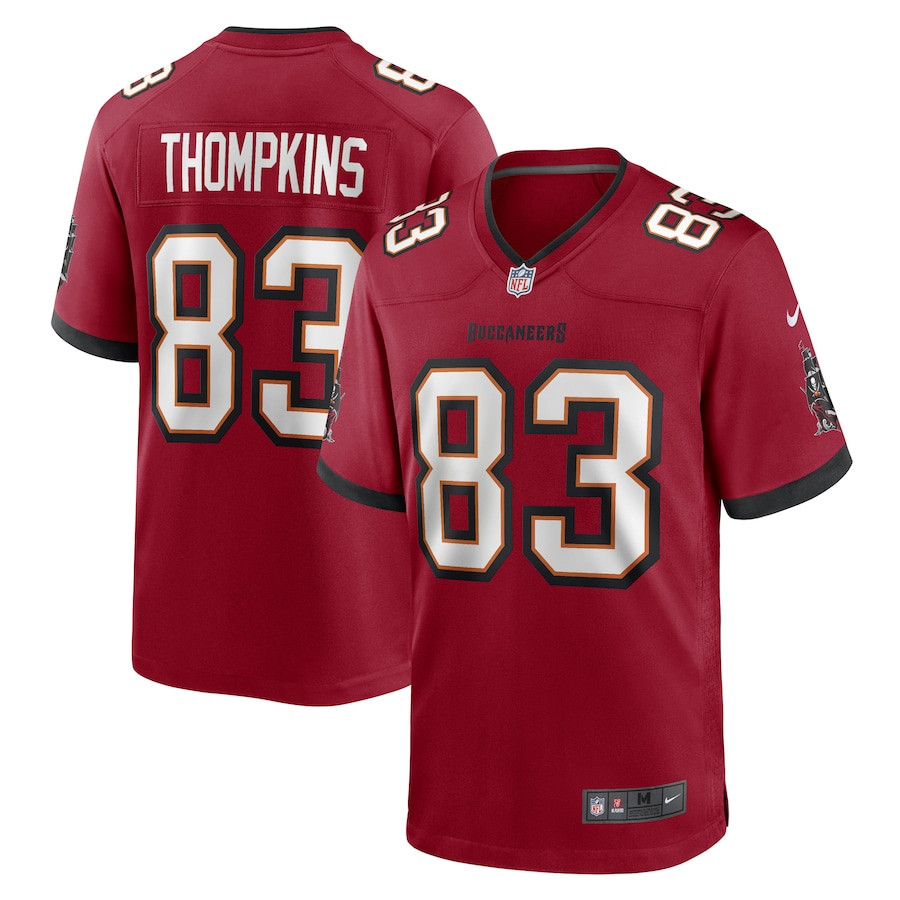 Deven Thompkins 83 Tampa Bay Buccaneers Men Game Jersey - Red JS4123 nicesnker