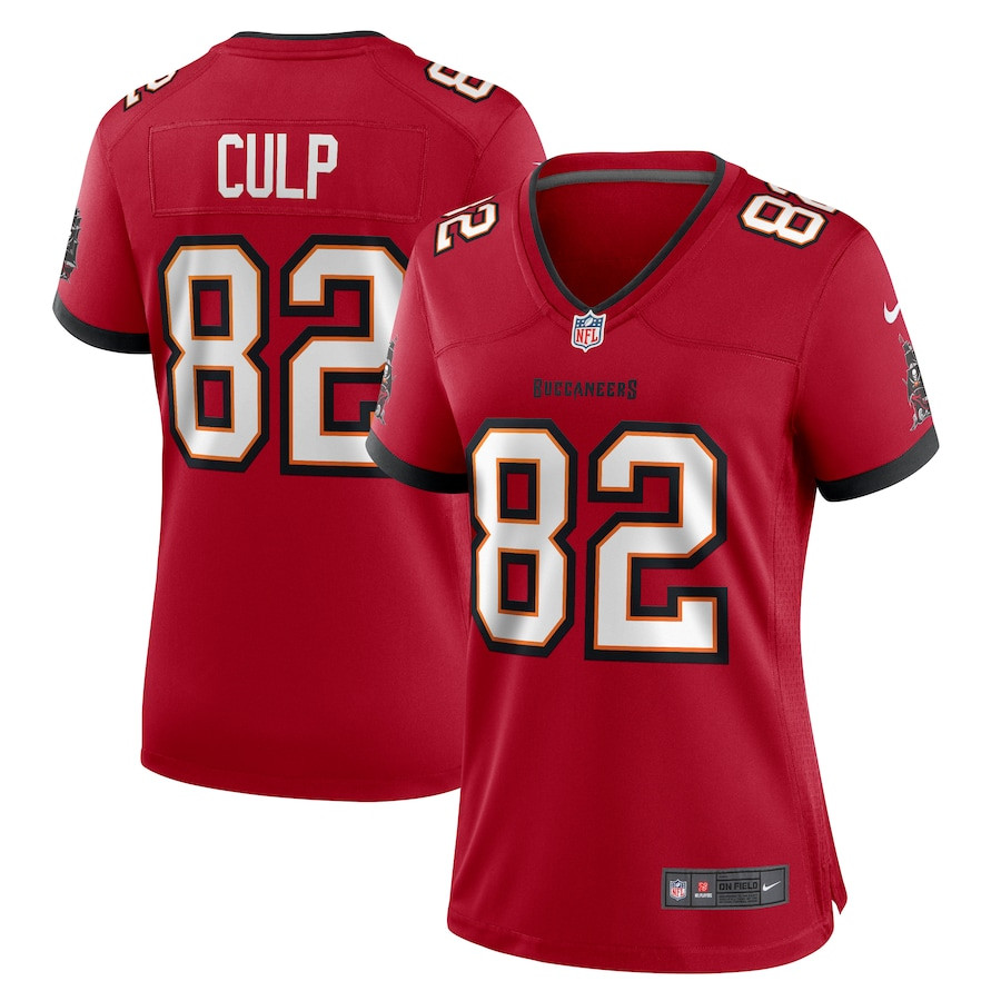 Devin Culp 82 Tampa Bay Buccaneers Women's Game Jersey - Red JS8889 nicesnker