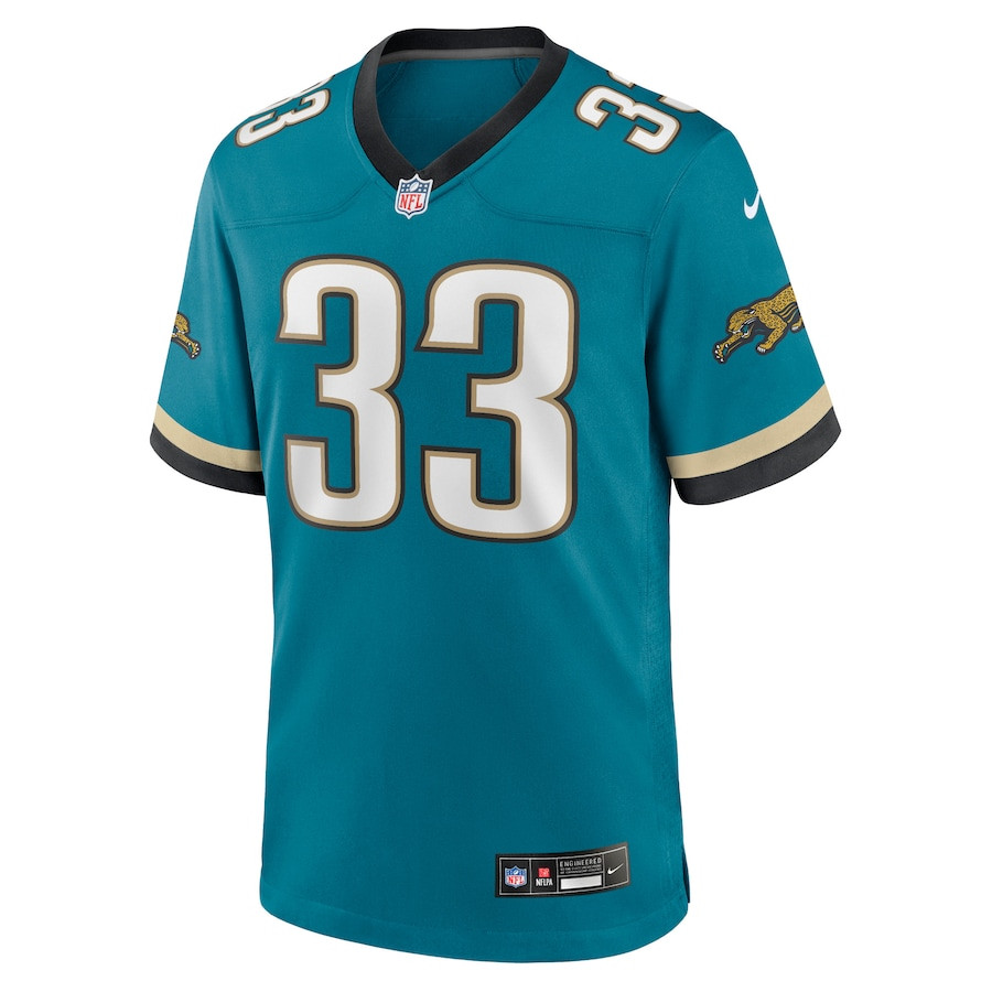 Alternative view of Devin Lloyd 33 Jacksonville Jaguars Prowler Throwback Player Game Men Jersey - Teal JS8500 nicesnker