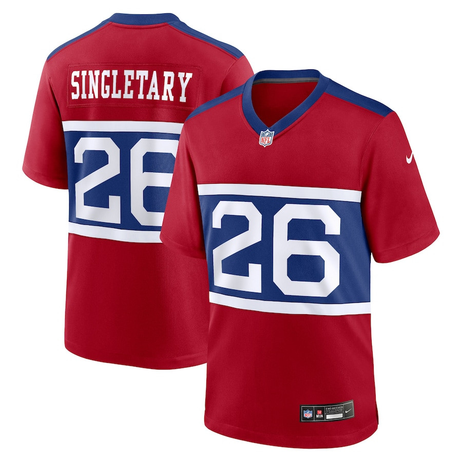 Devin Singletary 26 New York Giants Alternate Player Game YOUTH Jersey - Century Red JS5958 nicesnker