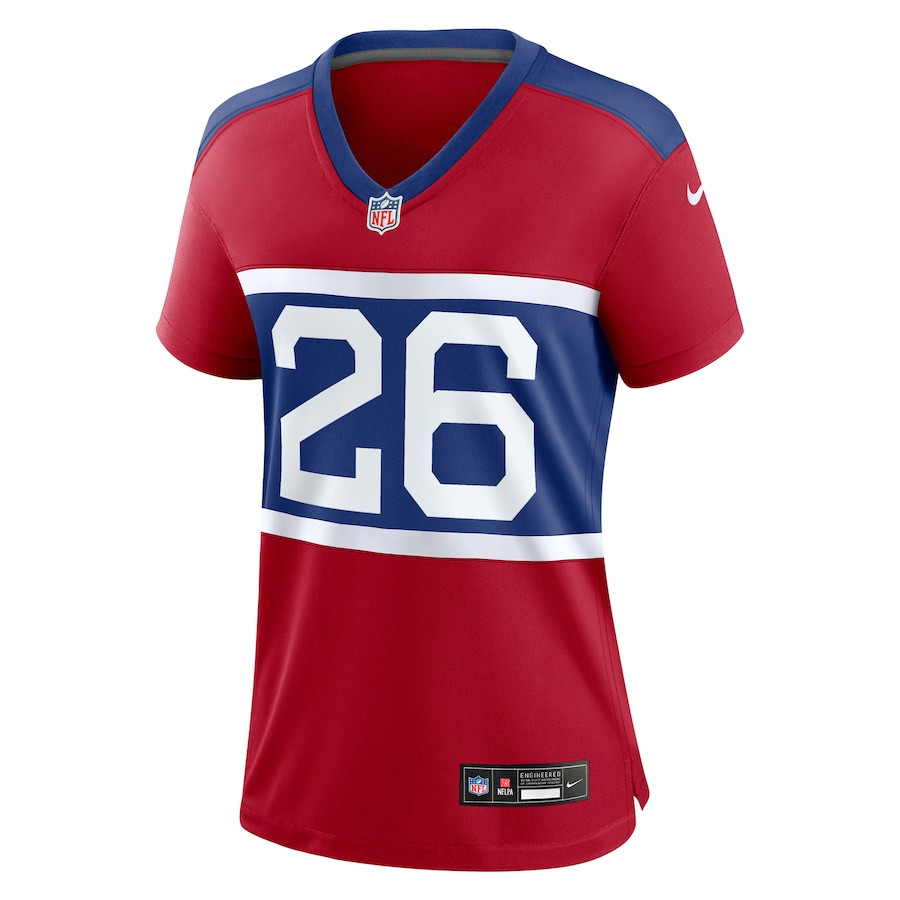 Alternative view of Devin Singletary 26 New York Giants Women's Alternate Player Game Jersey - Century Red JS6897 nicesnker