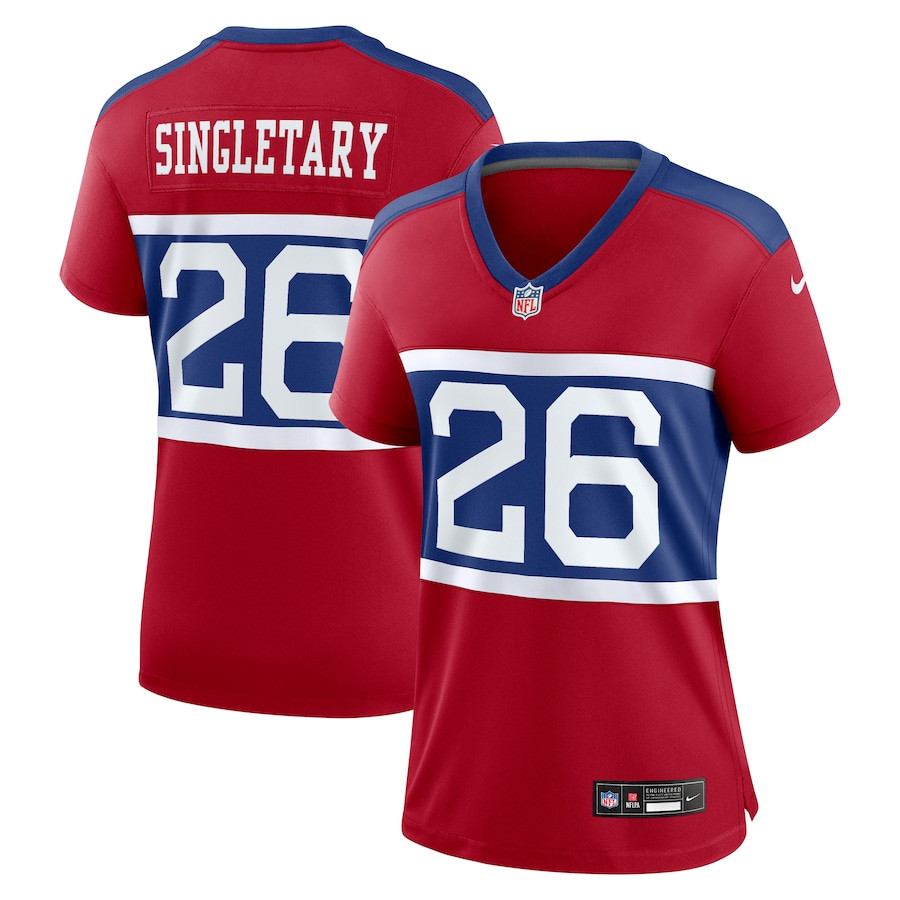Devin Singletary 26 New York Giants Women's Alternate Player Game Jersey - Century Red JS6897 nicesnker