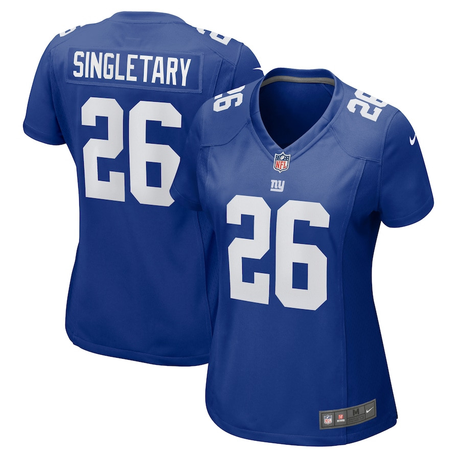Devin Singletary 26 New York Giants Women's Game Jersey - Royal JS2971 nicesnker