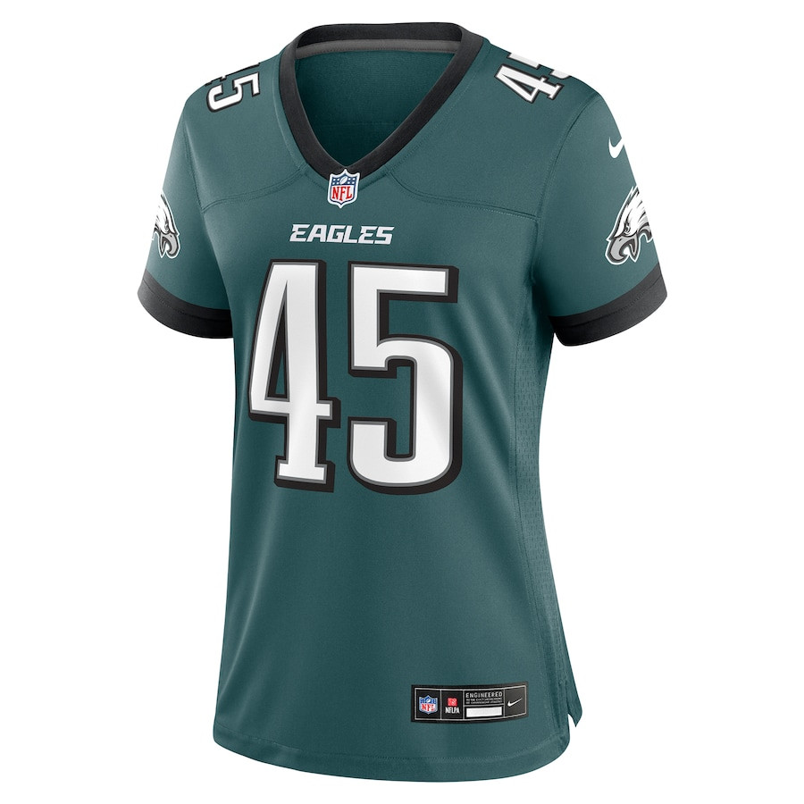 Alternative view of Devin White 45 Philadelphia Eagles Women Game Jersey - Midnight Green JS9038 nicesnker