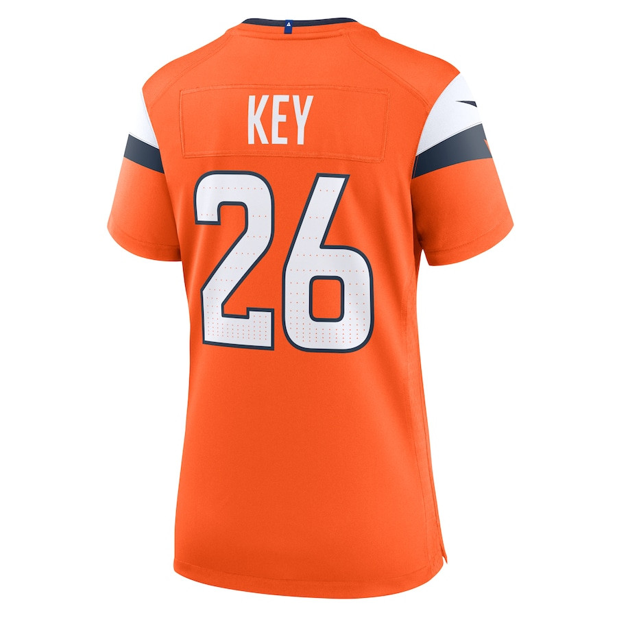 Devon Key 26 Denver Broncos Team Game Women Jersey - Orange JS4759 nicesnker - Image 3