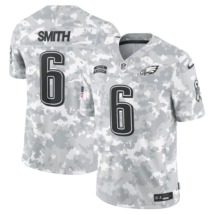 DeVonta Smith 6 Philadelphia Eagles 2024 Salute to Service Limited Men Jersey - Arctic Camo JS5095 nicesnker